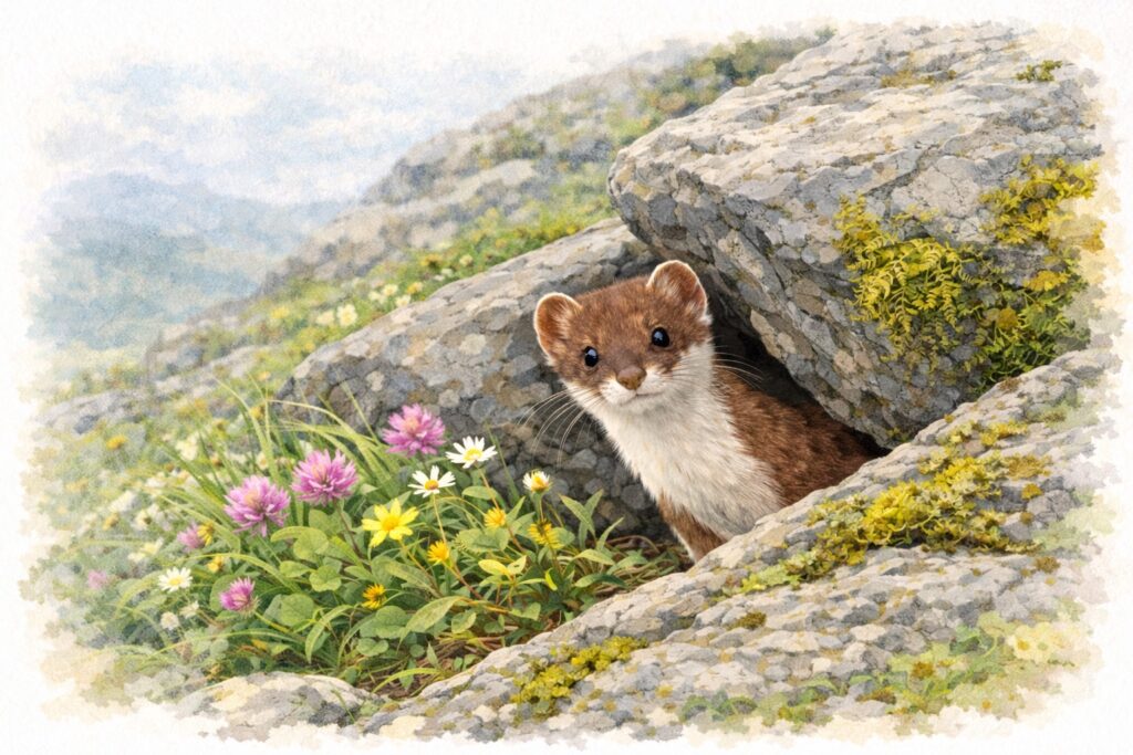 オコジョイラスト