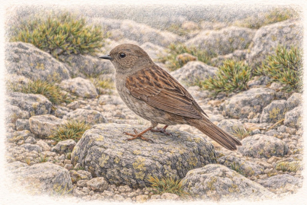 カヤクグリ　イラスト