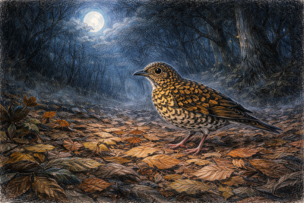 トラツグミイラスト