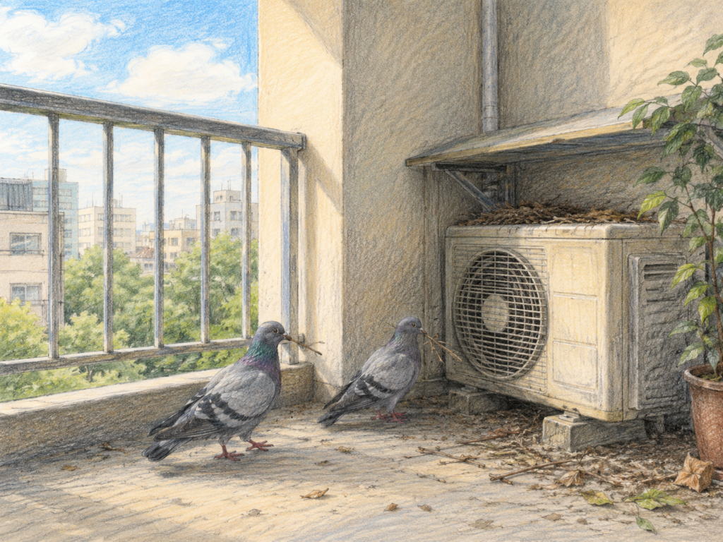 ベランダに鳩が来やすい環境