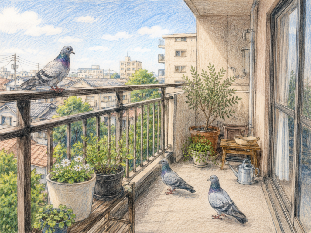 ベランダに鳩が来る理由