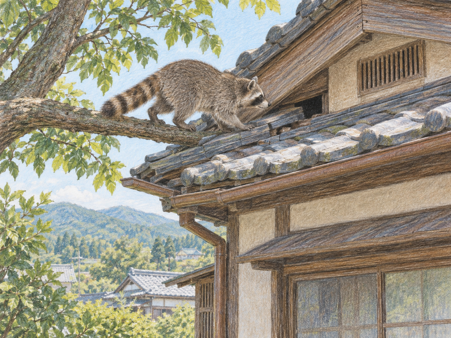 屋根裏のアライグマ