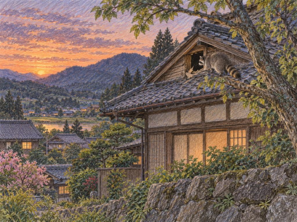 屋根裏のアライグマ